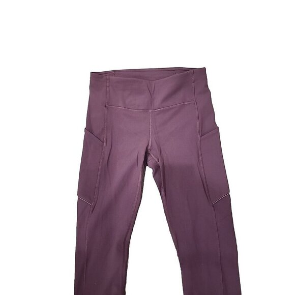 Lululemon Leggings Speed Up Tight Dark Adobe/Maroon Full On Luxtreme Women's 4 - Picture 2 of 8